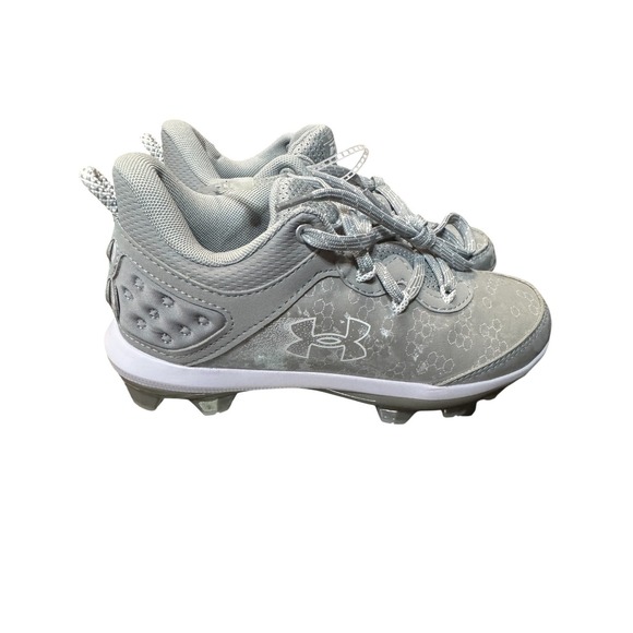 Under Armour Youth Harper‎ 8 Jr. Baseball Cleats Gray Size 5 New NWOT - Picture 1 of 6